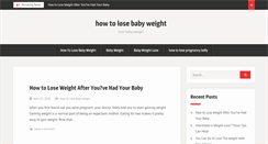 Desktop Screenshot of howtolosebabyweight.info